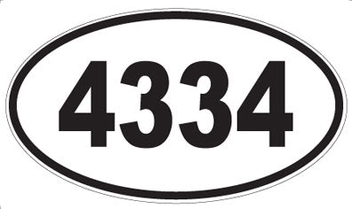 4334 - Oval Sticker