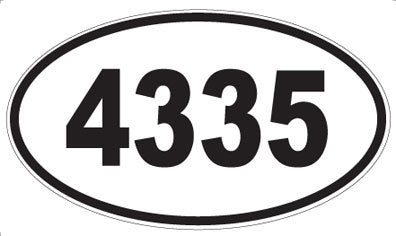 4335 - Oval Sticker
