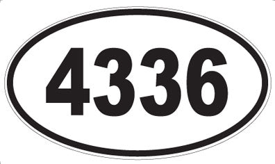 4336 - Oval Sticker