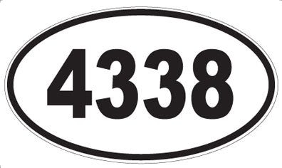 4338 - Oval Sticker