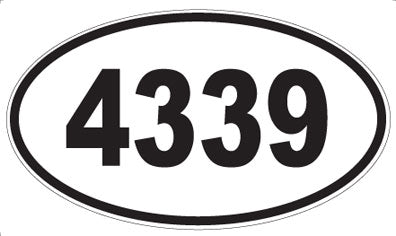 4339 - Oval Sticker