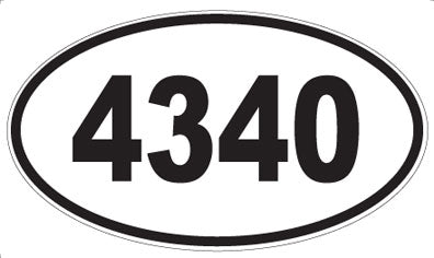 4340 - Oval Sticker