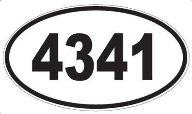 4341 - Oval Sticker