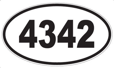 4342 - Oval Sticker
