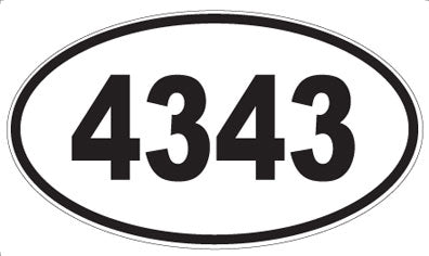4343 - Oval Sticker