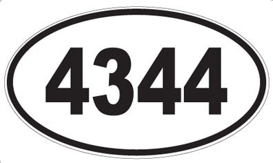 4344 - Oval Sticker