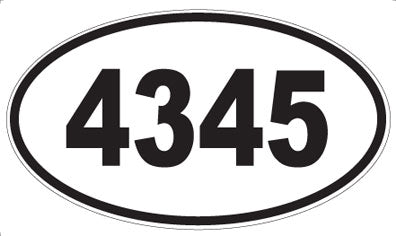 4345 - Oval Sticker