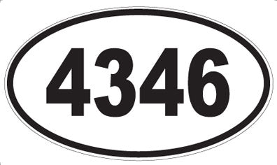 4346 - Oval Sticker