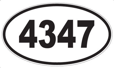 4347 - Oval Sticker