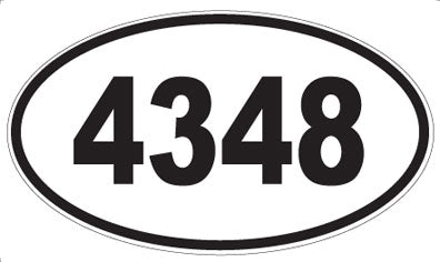 4348 - Oval Sticker