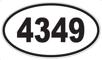 4349 - Oval Sticker