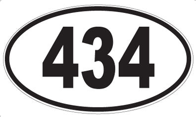 434 - Oval Sticker