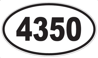 4350 - Oval Sticker