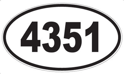 4351 - Oval Sticker