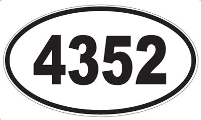 4352 - Oval Sticker