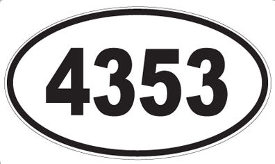4353 - Oval Sticker