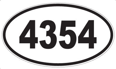 4354 - Oval Sticker