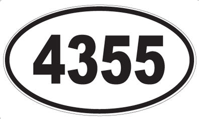 4355 - Oval Sticker
