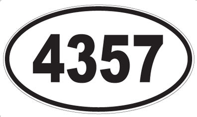 4357 - Oval Sticker