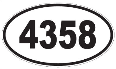 4358 - Oval Sticker