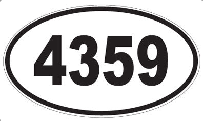 4359 - Oval Sticker