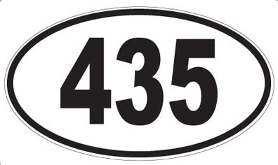 435 - Oval Sticker