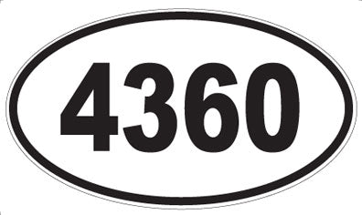 4360 - Oval Sticker