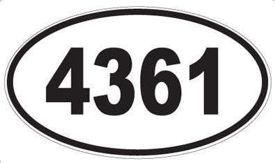 4361 - Oval Sticker