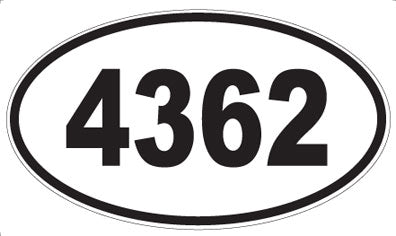 4362 - Oval Sticker