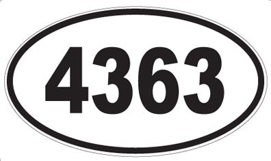 4363 - Oval Sticker
