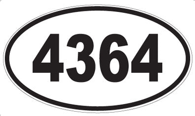 4364 - Oval Sticker