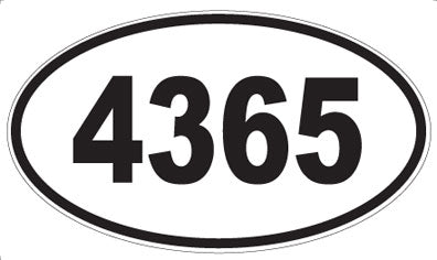 4365 - Oval Sticker