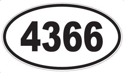 4366 - Oval Sticker