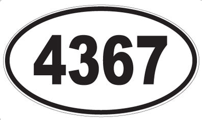 4367 - Oval Sticker