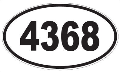 4368 - Oval Sticker