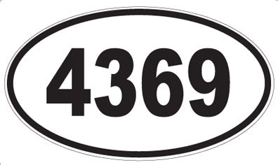 4369 - Oval Sticker