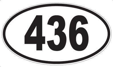 436 - Oval Sticker