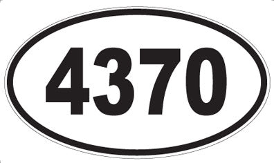 4370 - Oval Sticker