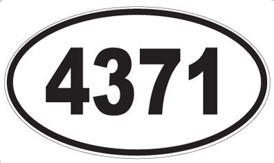 4371 - Oval Sticker