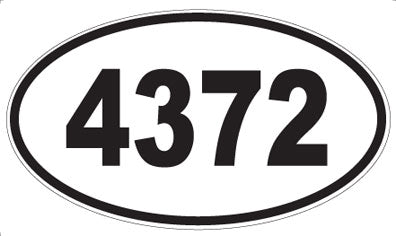 4372 - Oval Sticker