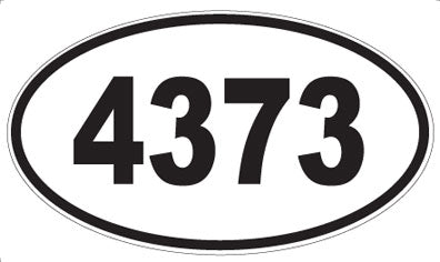 4373 - Oval Sticker