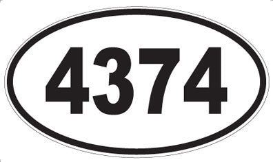 4374 - Oval Sticker