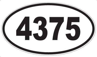 4375 - Oval Sticker