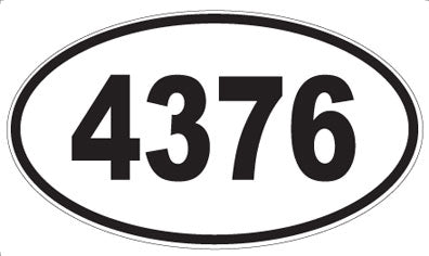 4376 - Oval Sticker