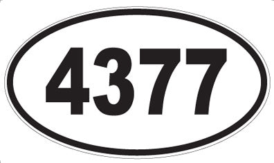 4377 - Oval Sticker