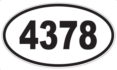 4378 - Oval Sticker