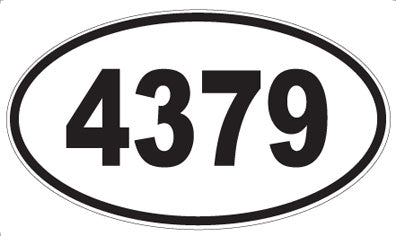 4379 - Oval Sticker