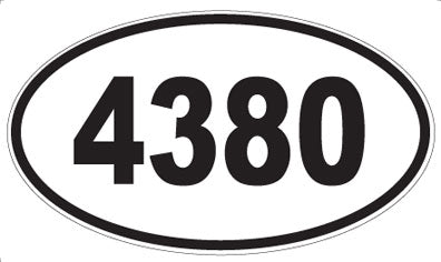 4380 - Oval Sticker