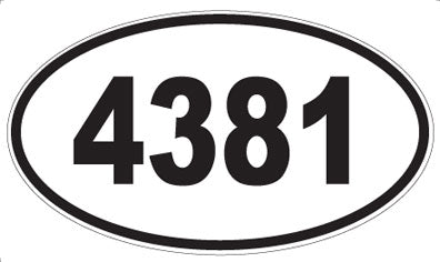 4381 - Oval Sticker