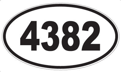 4382 - Oval Sticker
